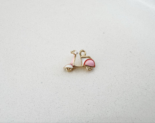 Pink Vespa Scooter Charm