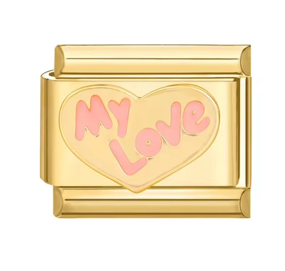 My Love Italy Charm Gold Link