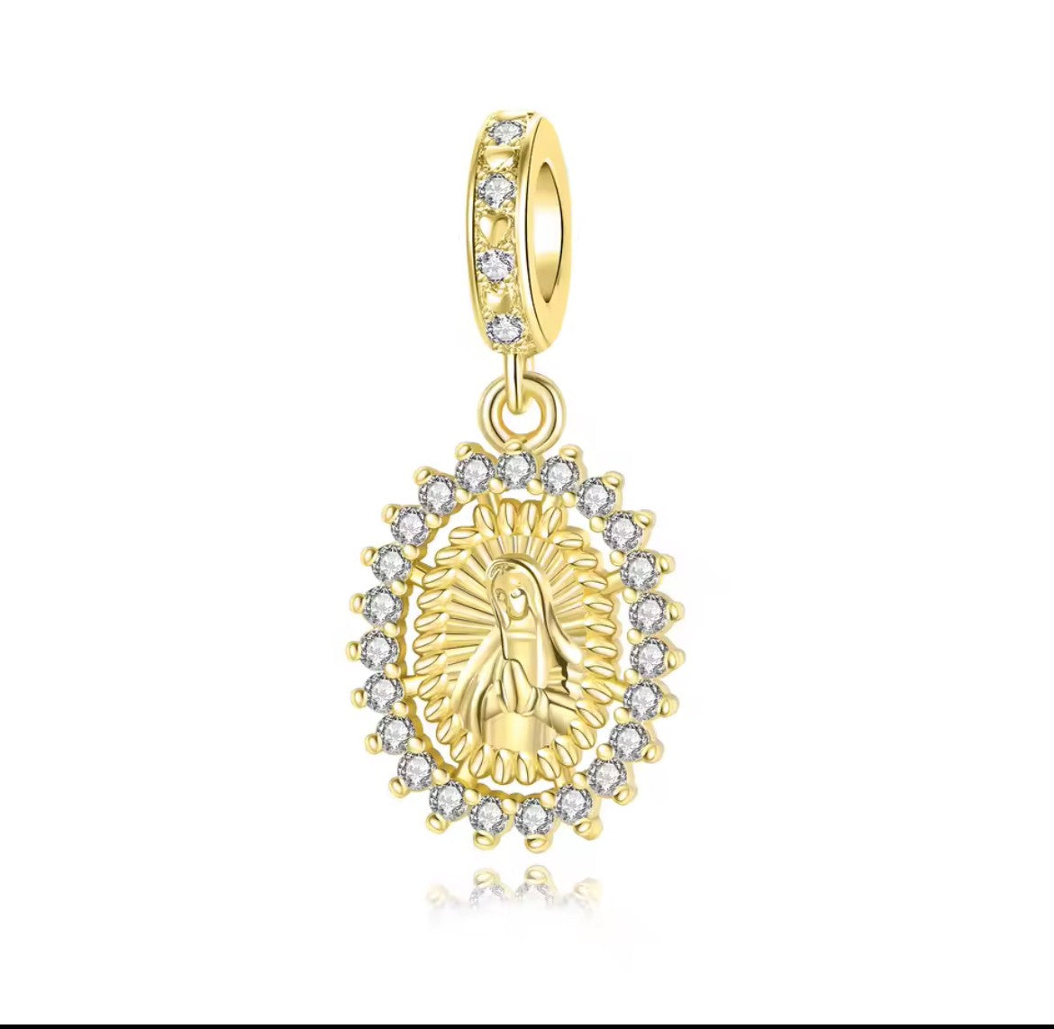 Virgin of Guadalupe medallion Dangle Charm