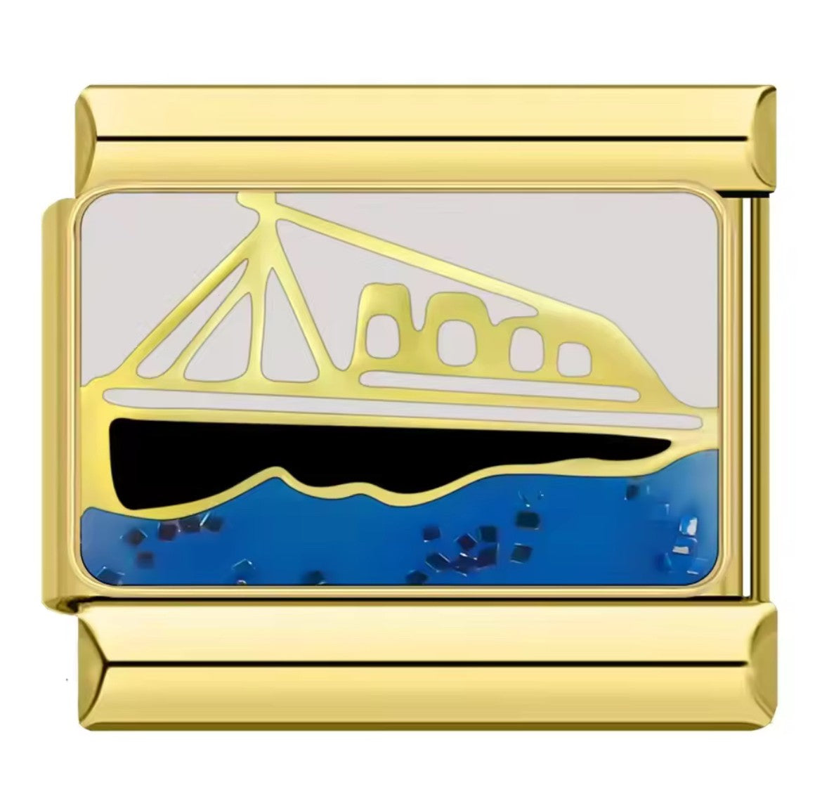 Boat Italy Charm Gold Link