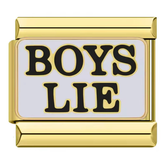 Boys Lie Italy Charm Gold Link
