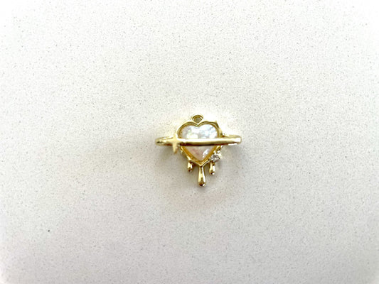 White Heart Charm