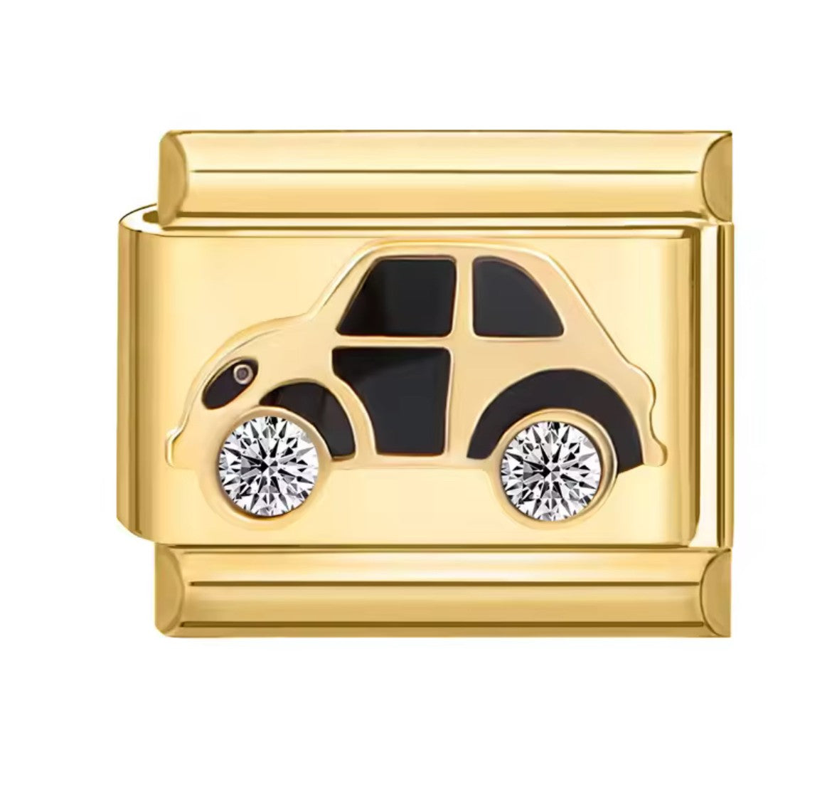 Beetle Car Italy Charm Gold Link