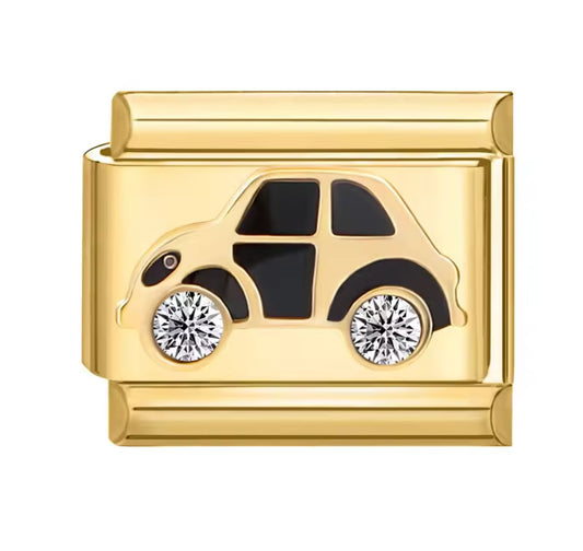 Beetle Car Italy Charm Gold Link