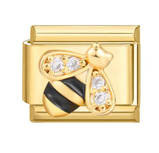 Bee Italy Charm Gold Link