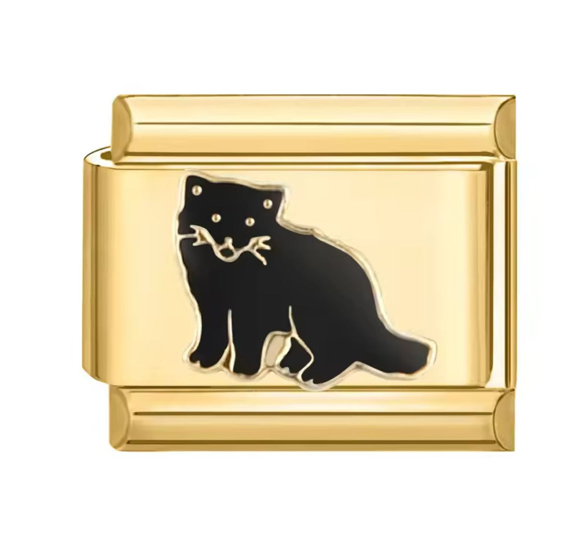 Cat Italy Charm Gold Link
