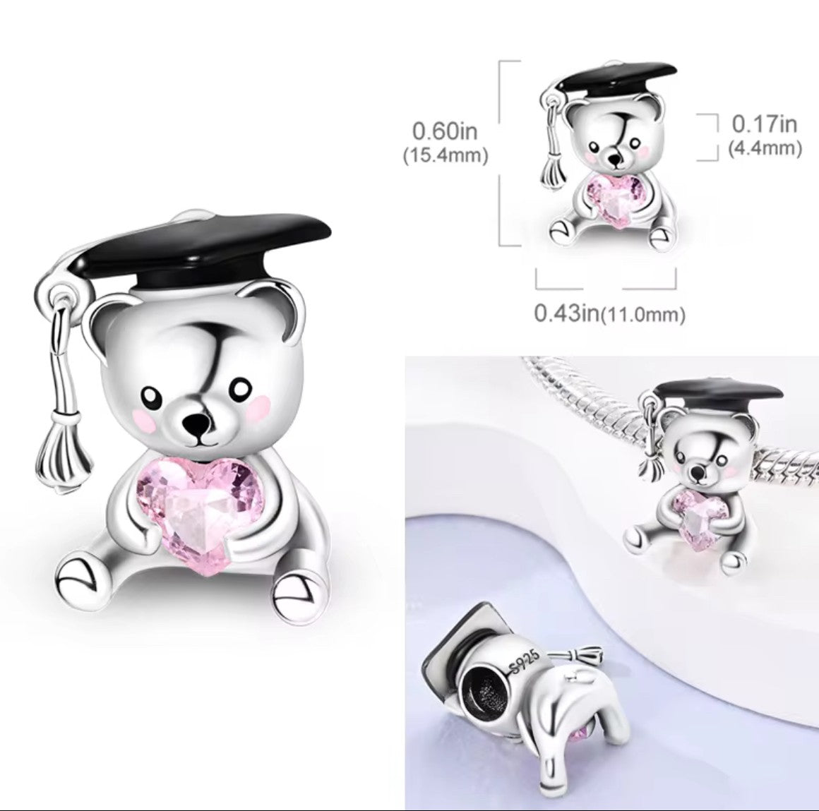Graduation Bear Charm