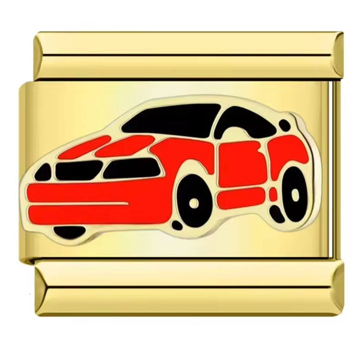 Car Italy Charm Gold Link