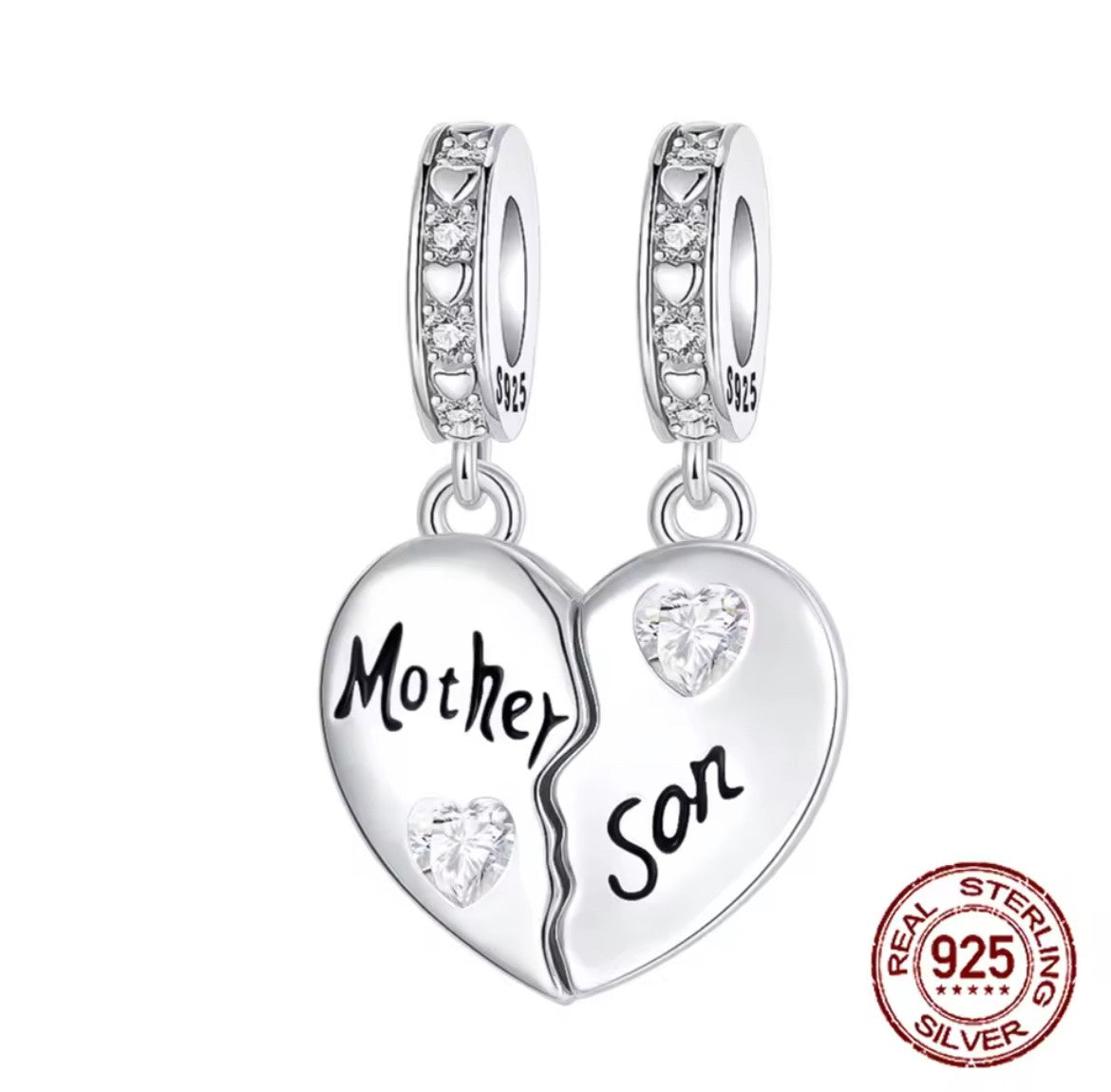 Splitable Mother and Son Dangle Charm