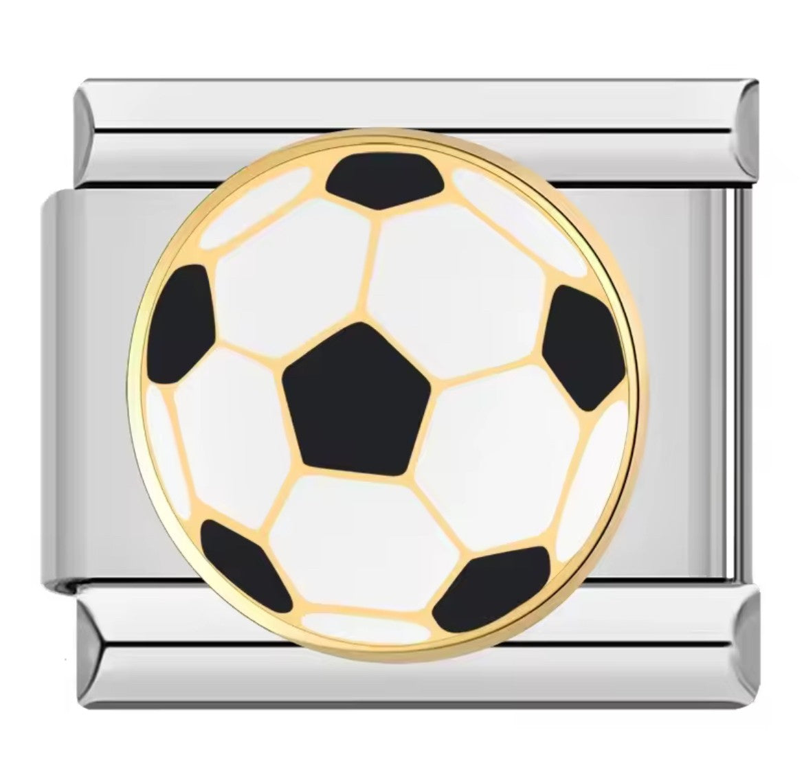 Soccer Ball Italy Charm Silver Link