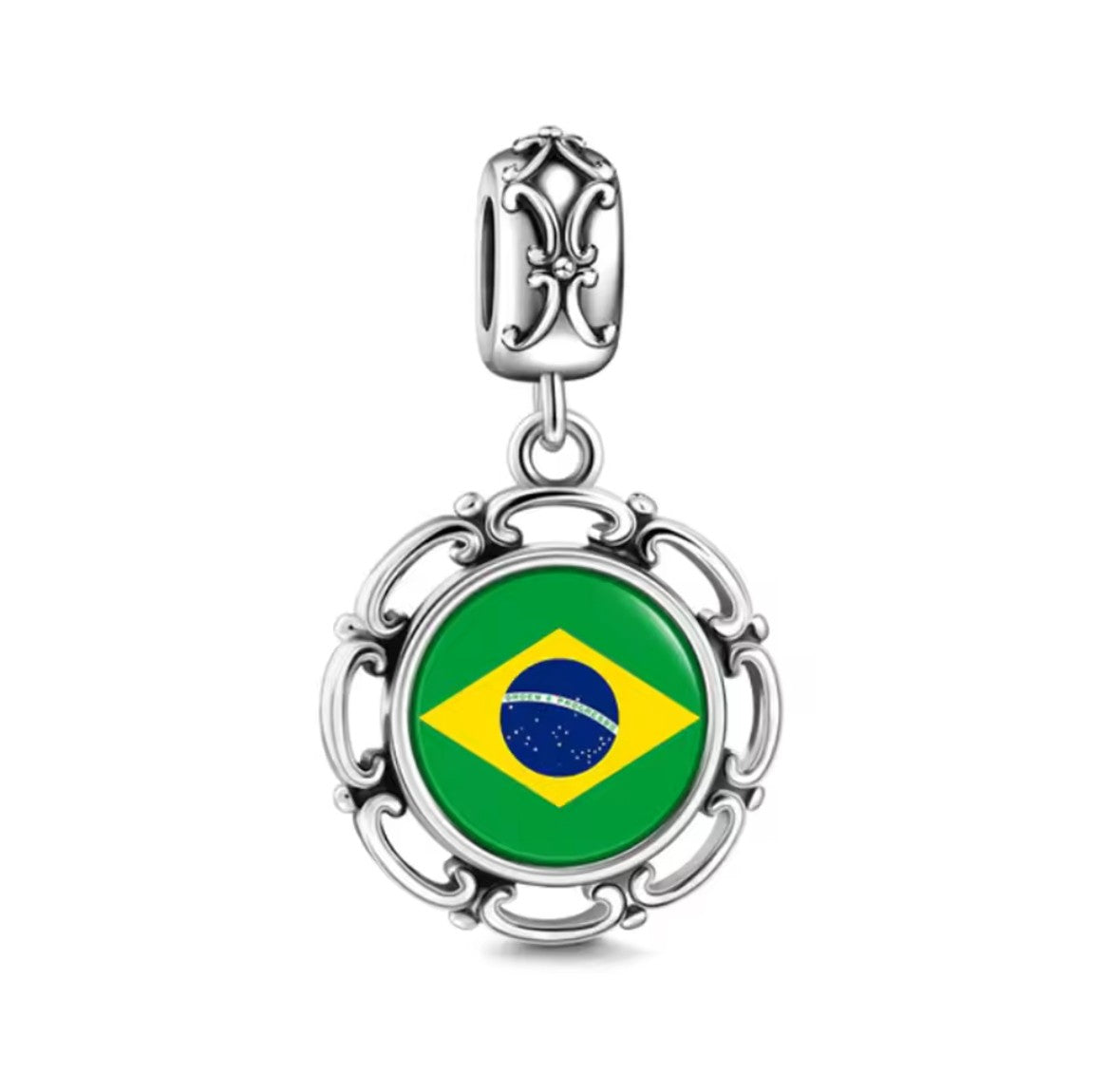 Brazil Flag Dangle Charm